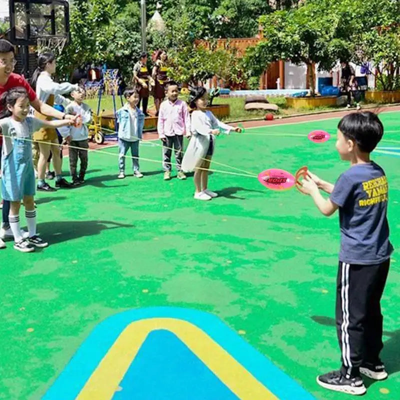 Hand-Pulled Shuttle Ball Toy – Elastic Pull Ball for Kids, Arm Strength Training & Outdoor Games, 20×10 cm (7.9×3.9 in)