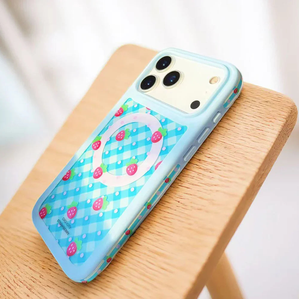 For iPhone 17 13 14 15 16 Pro Max Case Magsafe Happy Dapamine Color Anti-Collision Drop-proof Protective Cover for Summer Girls