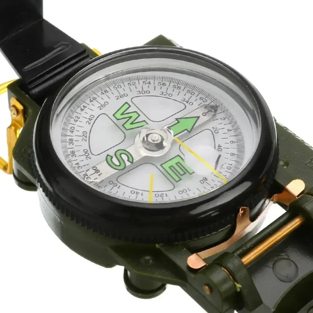 Waterproof Metal Sighting Compass – High-Accuracy Lensatic Compass for Hiking, Mountaineering & Survival