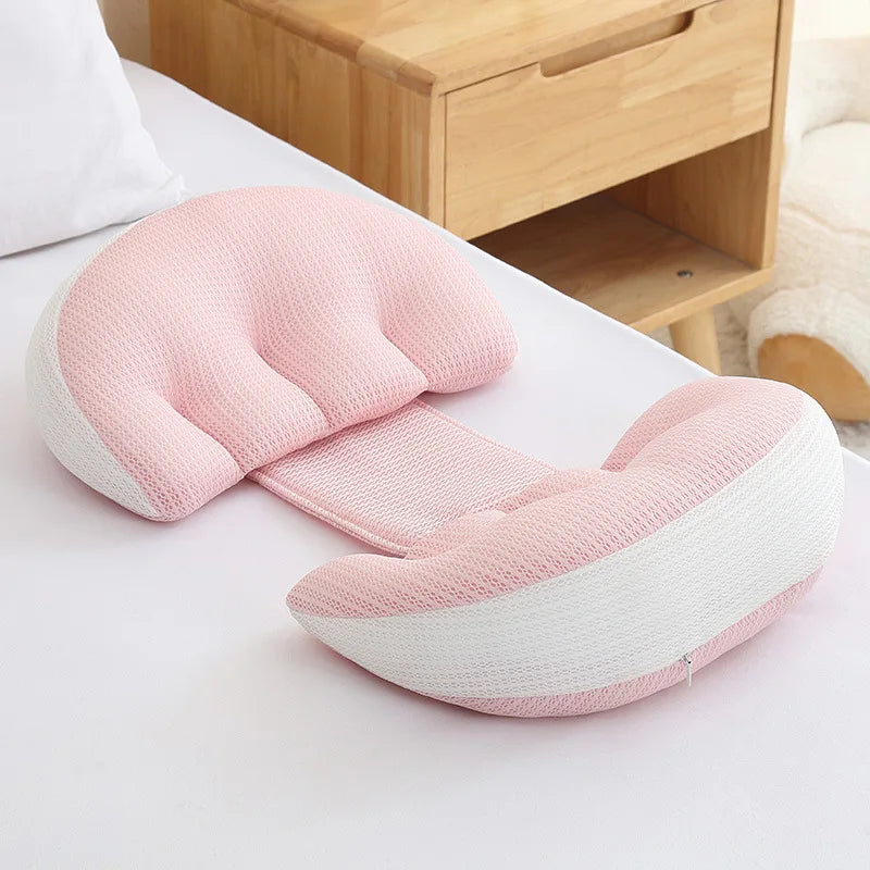 U-Shaped Maternity Pillow for Pregnancy - Side Sleeping Belly & Waist Support