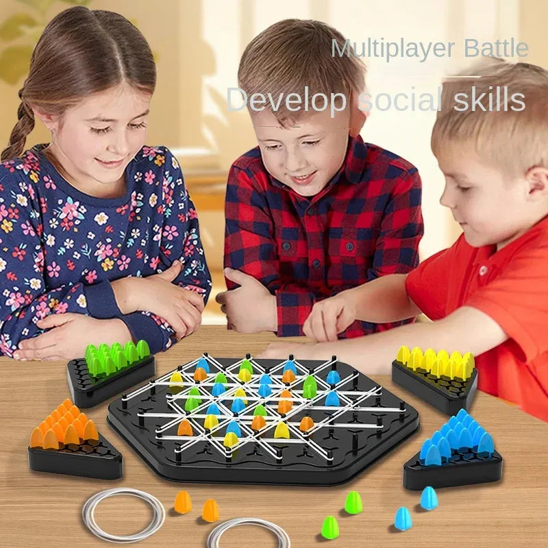 Triangle Chain Duel Strategy Board Game Family Logic Game for Kids and Adults