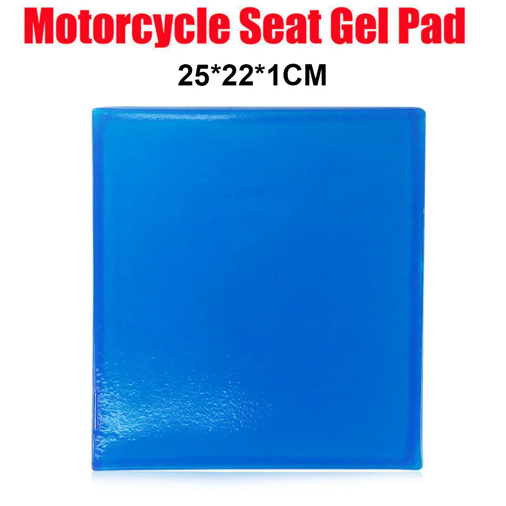 Motorcycle Gel Seat Pad – Shock-Absorbing Soft Cushion for Motorbike & Scooter | Cut-to-Fit (25×22×1 cm / 9.84×8.66×0.39 in; 25×25×1 cm / 9.84×9.84×0.39 in; 25×25×2 cm / 9.84×9.84×0.79 in)