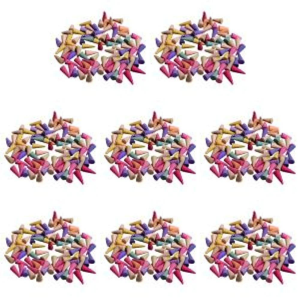 60-Pack Natural Backflow Incense Cones — Aromatherapy Scented Cones for Odor Removal, Anxiety Relief, Meditation & Relaxation