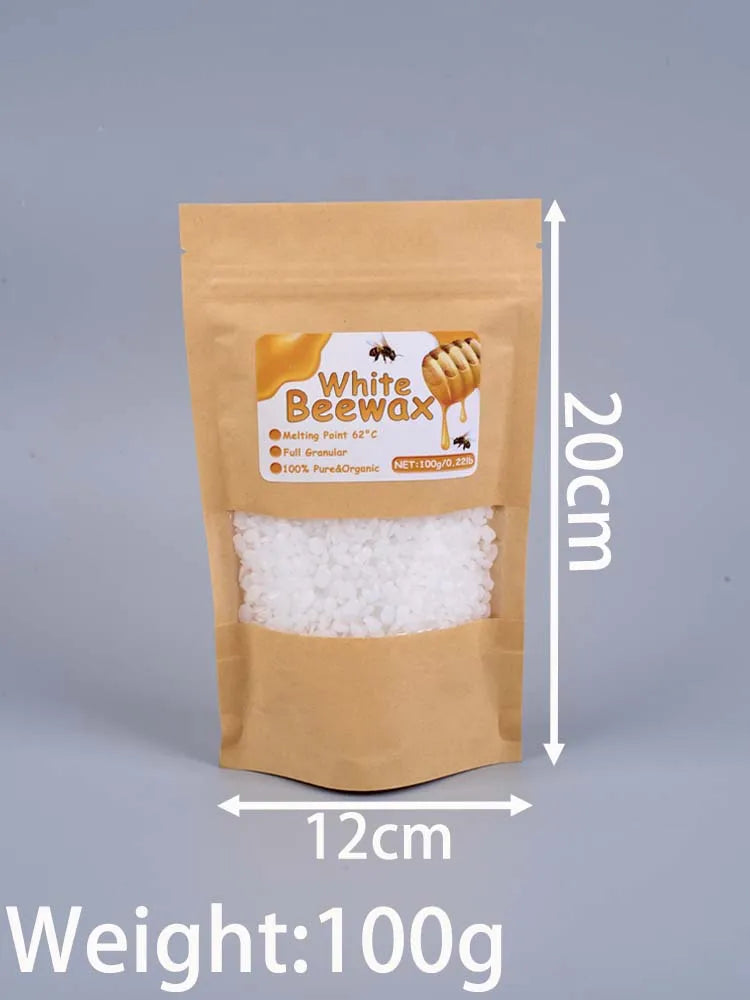 White Beeswax Pellets 1kg (2.2 lb) Odorless Natural Candle Making Wax Granules for DIY Crafts