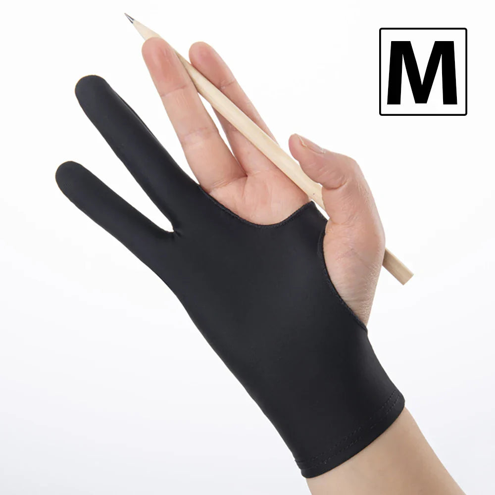 2-Finger Drawing Glove for Touchscreen Tablets & Phones – Anti-Sweat Anti-Fouling Stylus Glove for Digital Artists