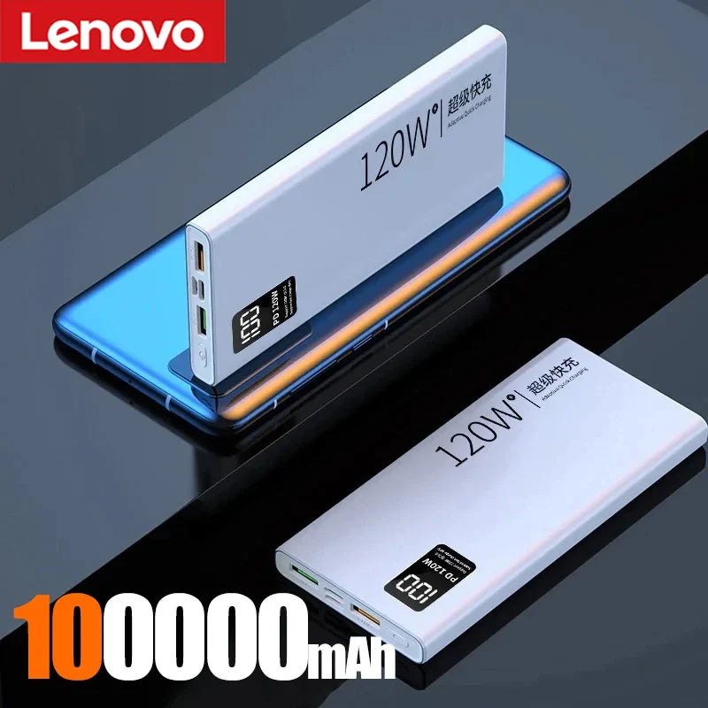 120W High-Capacity Power Bank (50,000/100,000/200,000mAh) Portable Fast Charger USB-C PD & USB-A with Digital Display