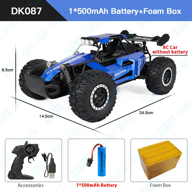 ZWN 1:16/1:20 RC Car 2WD Off-Road Remote Control Car with LED Light