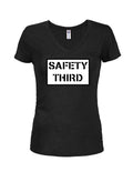 Safety Third Juniors V Neck T-Shirt