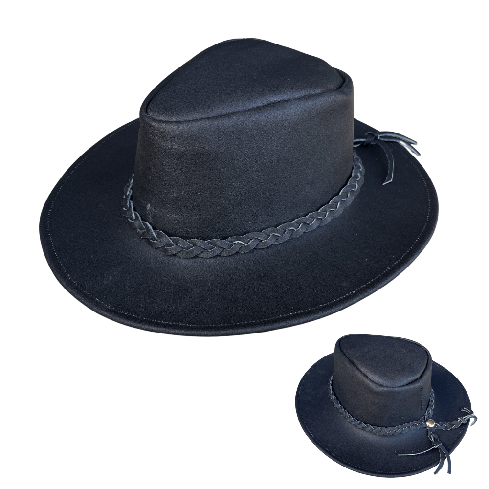 Canyons Leather Rancher Hat - Black