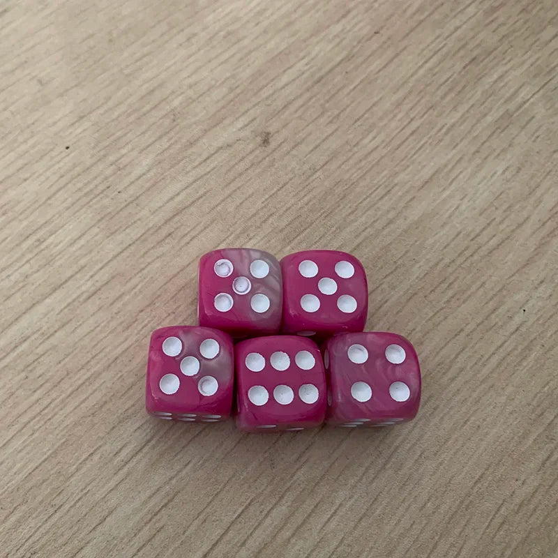 5-Piece 16mm Two-Color 6-Sided Acrylic Dice Set – Board Game & Puzzle Accessory