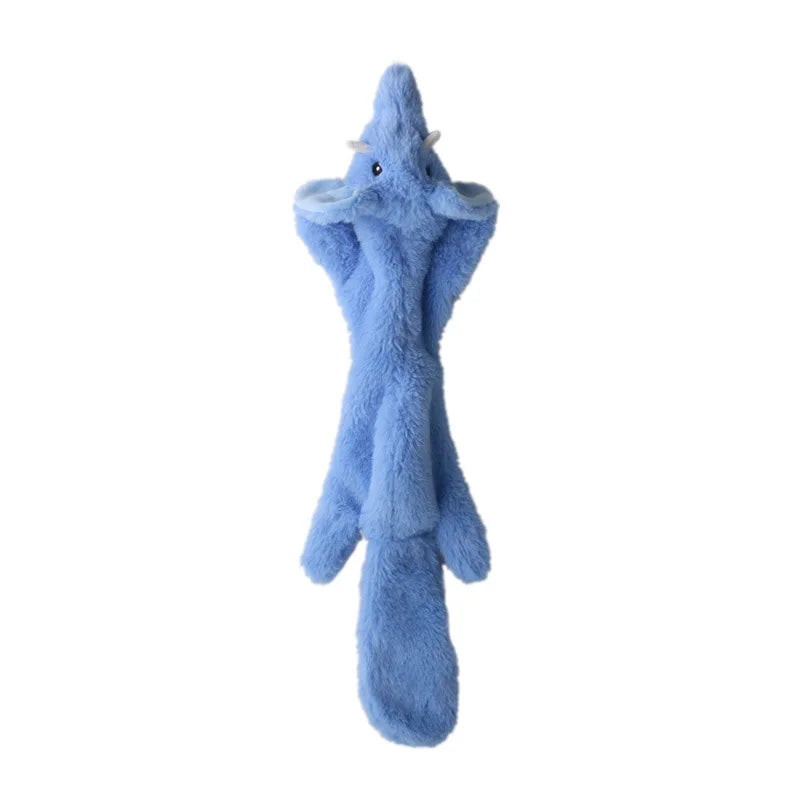 Stuffing-Free Squeaky Plush Dog Toy – Durable Crinkle Chew Toy, Simulated Animal