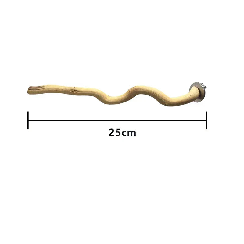 Natural Wood Parrot Perch Branch – Hanging Cage Swing for Birds, Multiple Sizes 4–12 in (10–30 cm)