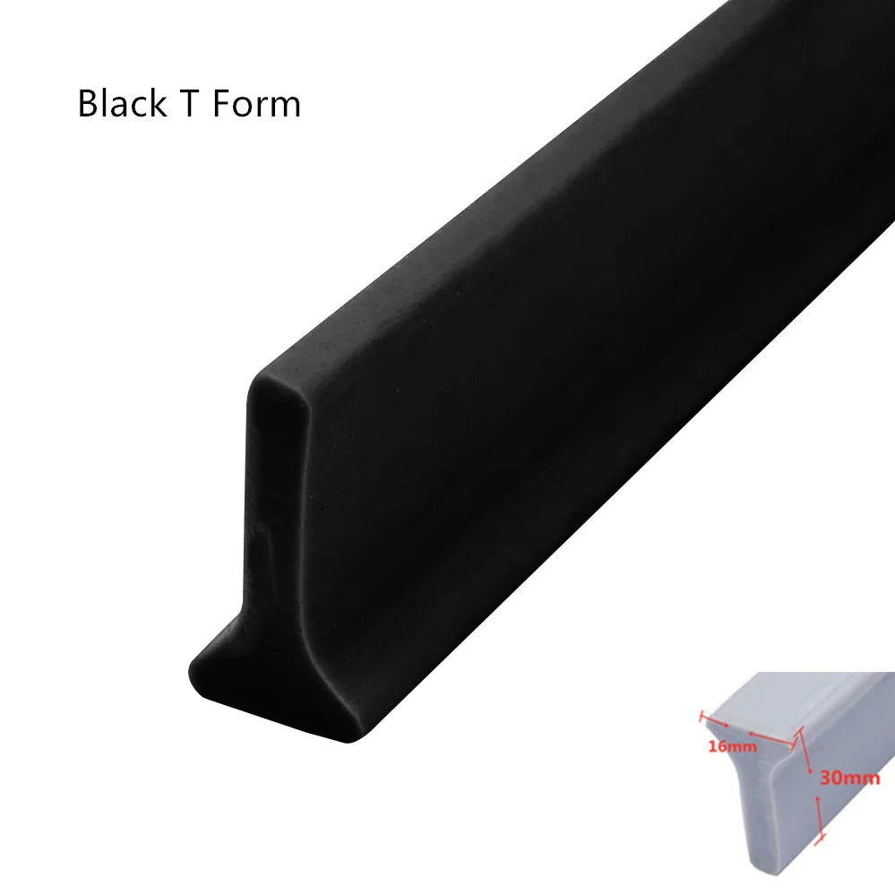 Silicone Shower Dam Water Stopper 50–300 cm (19.7–118.1 in) Bathroom Flood Barrier Dry and Wet Separation Strip