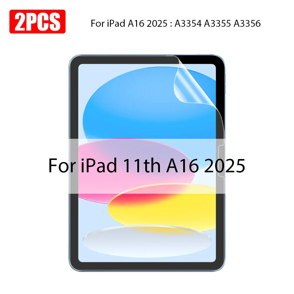 Matte Paper-Like Screen Protector for iPad — 2-Pack Anti-Glare, Scratch-Resistant Film, Pen Writing Feel (13"/33.0 cm, 12.9"/32.8 cm, 11"/28.0 cm, 10.9"/27.7 cm, 10.2"/25.9 cm, 8.3"/21.1 cm)
