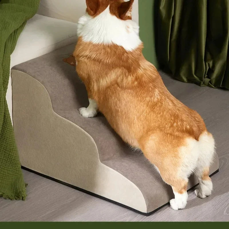 3-Step Pet Stairs for Dogs & Cats – Anti-Slip Removable Ramp for Small Pets, 36 x 56 x 35 cm (14.2 x 22.0 x 13.8 in)