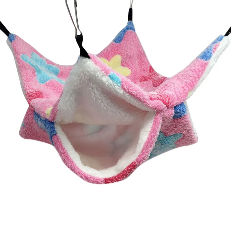Fleece Hammock Hideout for Small Pets - Hamster, Guinea Pig, Sugar Glider, Rat | 20x20 cm (7.9x7.9 in) & 34x34 cm (13.4x13.4 in)