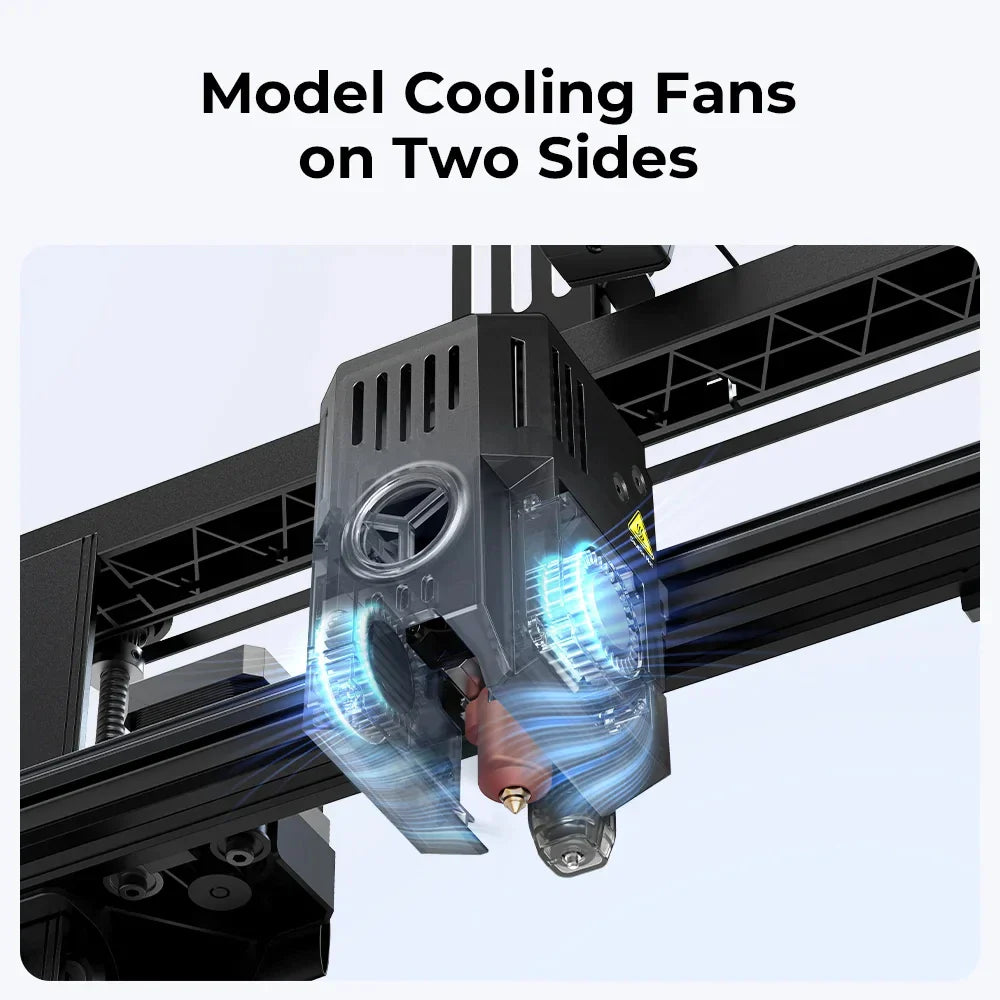 3D FDM Printer with Direct Drive Extruder, Auto Bed Leveling, 32-bit Silent Motherboard, 220 x 220 x 240 mm Build Volume