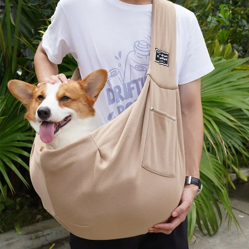 Pet Sling Carrier for Small Dogs & Cats – Crossbody Shoulder Bag, Portable Travel Puppy & Cat Carrier, Holds up to 7.5 kg (16.5 lb)