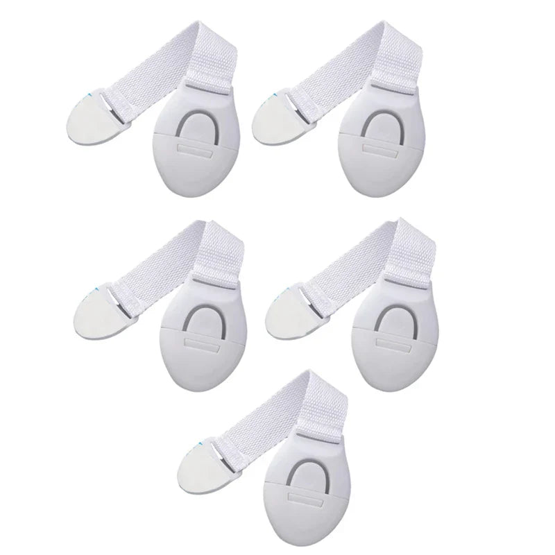Baby Safety Drawer & Cabinet Locks — 10 or 20 Pack Adjustable Webbing Strap Latches for Childproofing