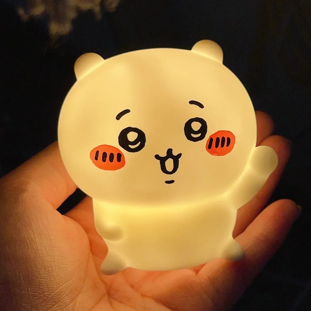 Chikawa Kawaii Hachiware Usagi Vinyl Night Light Doll – Luminous Anime Desktop Decoration & Surprise Gift for Girls