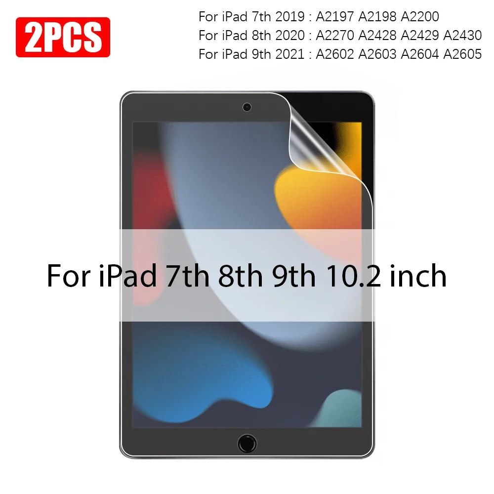 Matte Paper-Like Screen Protector for iPad — 2-Pack Anti-Glare, Scratch-Resistant Film, Pen Writing Feel (13"/33.0 cm, 12.9"/32.8 cm, 11"/28.0 cm, 10.9"/27.7 cm, 10.2"/25.9 cm, 8.3"/21.1 cm)