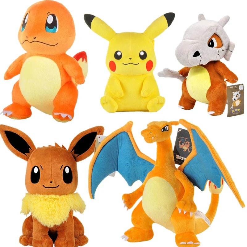 Anime Plush Stuffed Toy 6–12 in (15–30 cm) - Pikachu, Bulbasaur, Jigglypuff, Lapras, Eevee Soft Doll Gift for Kids
