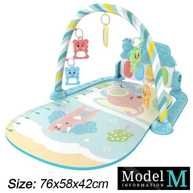 Baby Kick & Play Piano Gym Mat - Musical Tummy Time Activity Playmat for 0-36 Months (30 x 23 x 16.5 in / 76 x 58 x 42 cm)