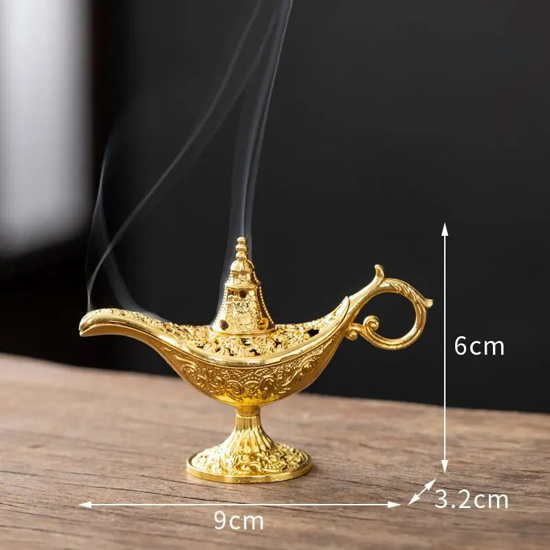 Auspicious Cloud Alloy Incense Burner with 42-Pack Agarwood & Sandalwood Fragrance Tablets Non-Stick Aromatherapy Pan