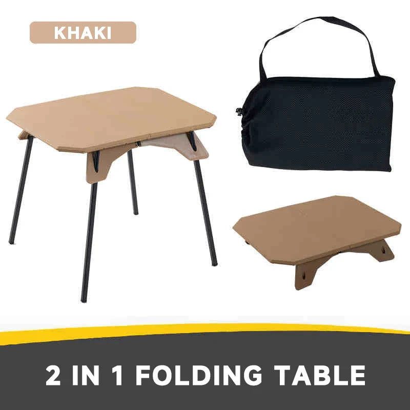 Ultralight Adjustable Folding Camping Table – Portable Dual-Height Picnic, BBQ & Fishing Table with Carry Bag