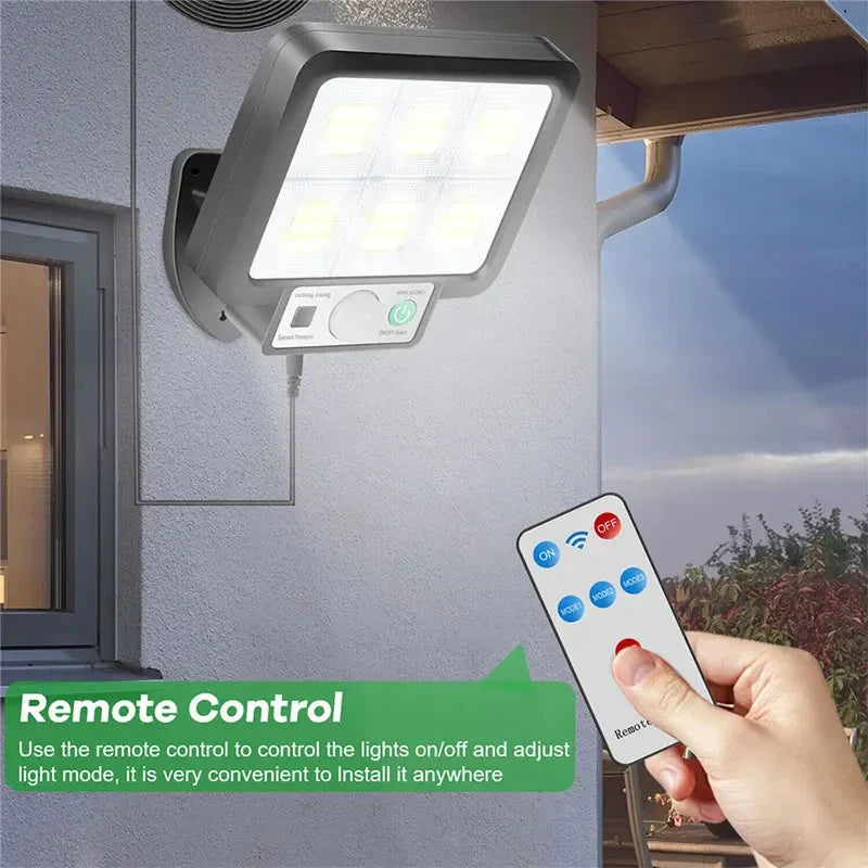 Solar LED Split Wall Light with Motion Sensor, 3 Modes Waterproof Outdoor Security and Garden Lamp