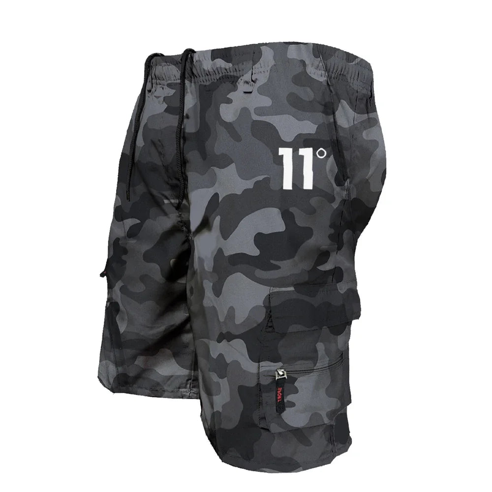 Mens Print Cargo Shorts Summer Sport Jogging Fitness Running Multiple Pockets Shorts Harajuku Camouflage Streetwear Short Pants