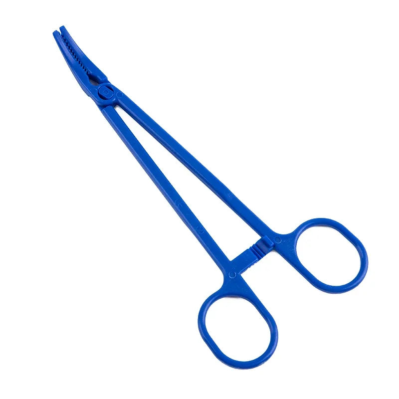 Acrylic Hemostat Forceps - 6.3 in (16 cm) Eagle-Beak Sponge Clamp for Piercing, Surgical & Lab Use