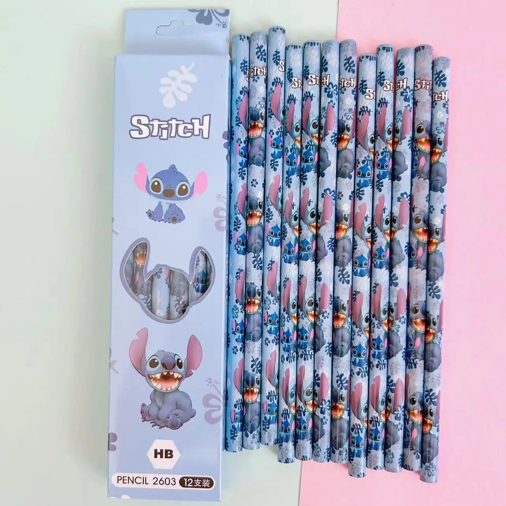 12-Pack Cartoon Character Pencil Set – HB & Colored Pencils for Kids, School Supplies & Birthday Gift
