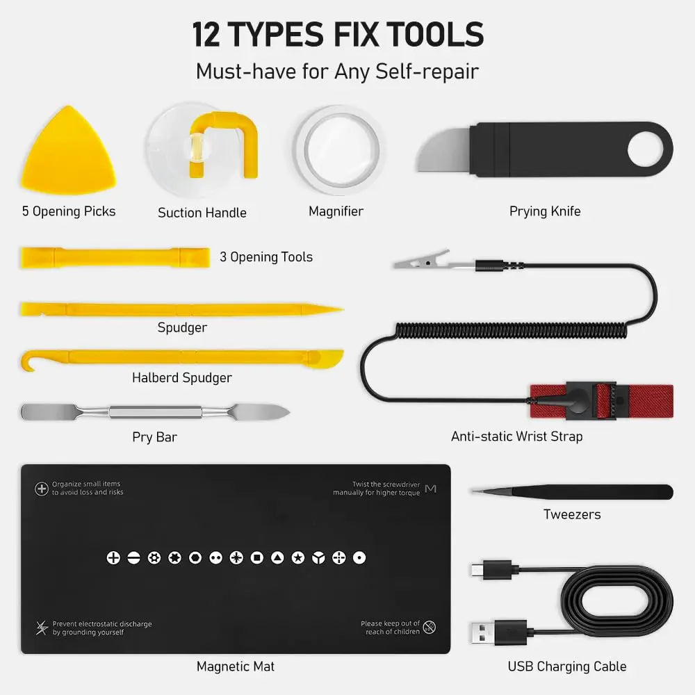 71-in-1 Precision Screwdriver Set – Cordless Electric & Manual Repair Kit for Phones, PCs & Laptops (42 Magnetic Bits, 0.52 N·m Torque)