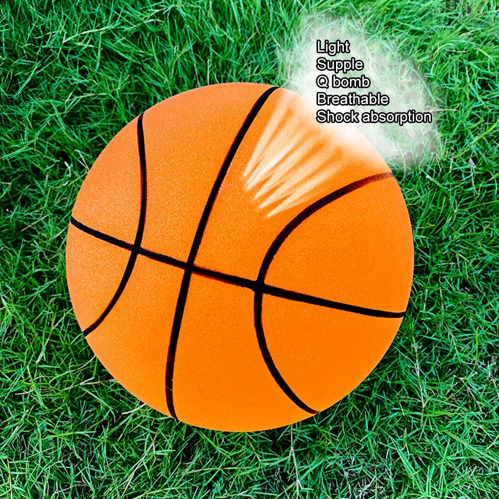 Silent Foam Basketball for Kids – Indoor Squeezable Bounce Ball, Diameter 18/21/24 cm (7.1/8.3/9.4 in)