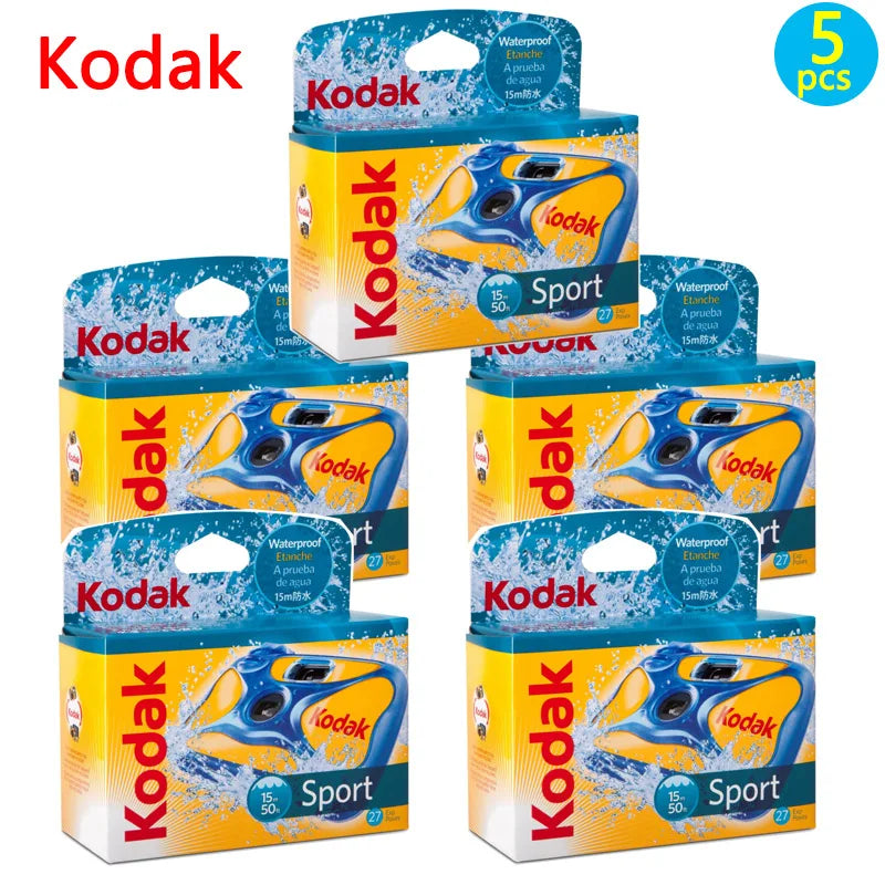 35mm Waterproof Disposable Film Camera with Flash — 27/39 Exposures Single-Use Point-and-Shoot
