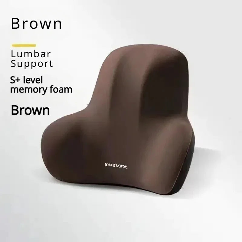 Memory Foam Lumbar Support Cushion for Car, Office & Gaming Chairs | Postpartum Waist Pain Relief Pillow