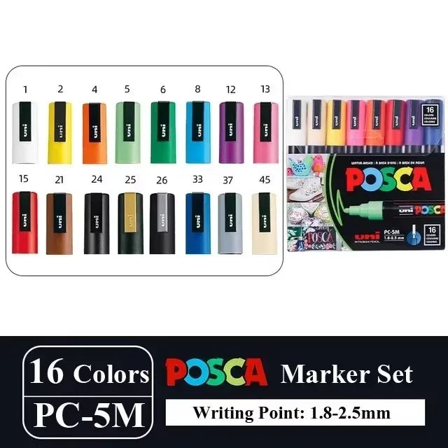 Acrylic Paint Marker Set – Waterproof Permanent Paint Pens for Fabric, Glass, Metal & Rock, Fine/Medium/Broad Tips, Assorted Color Packs