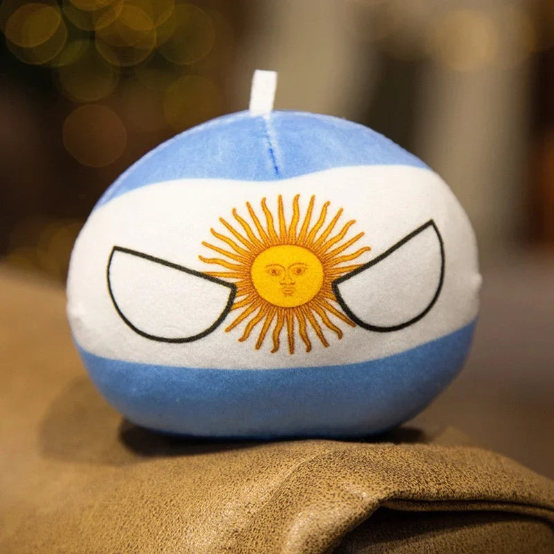 Polandball Countryball Plush Keychain 10 cm (3.9 in) 70 Designs Country Ball Pendant Stuffed Toy for Kids