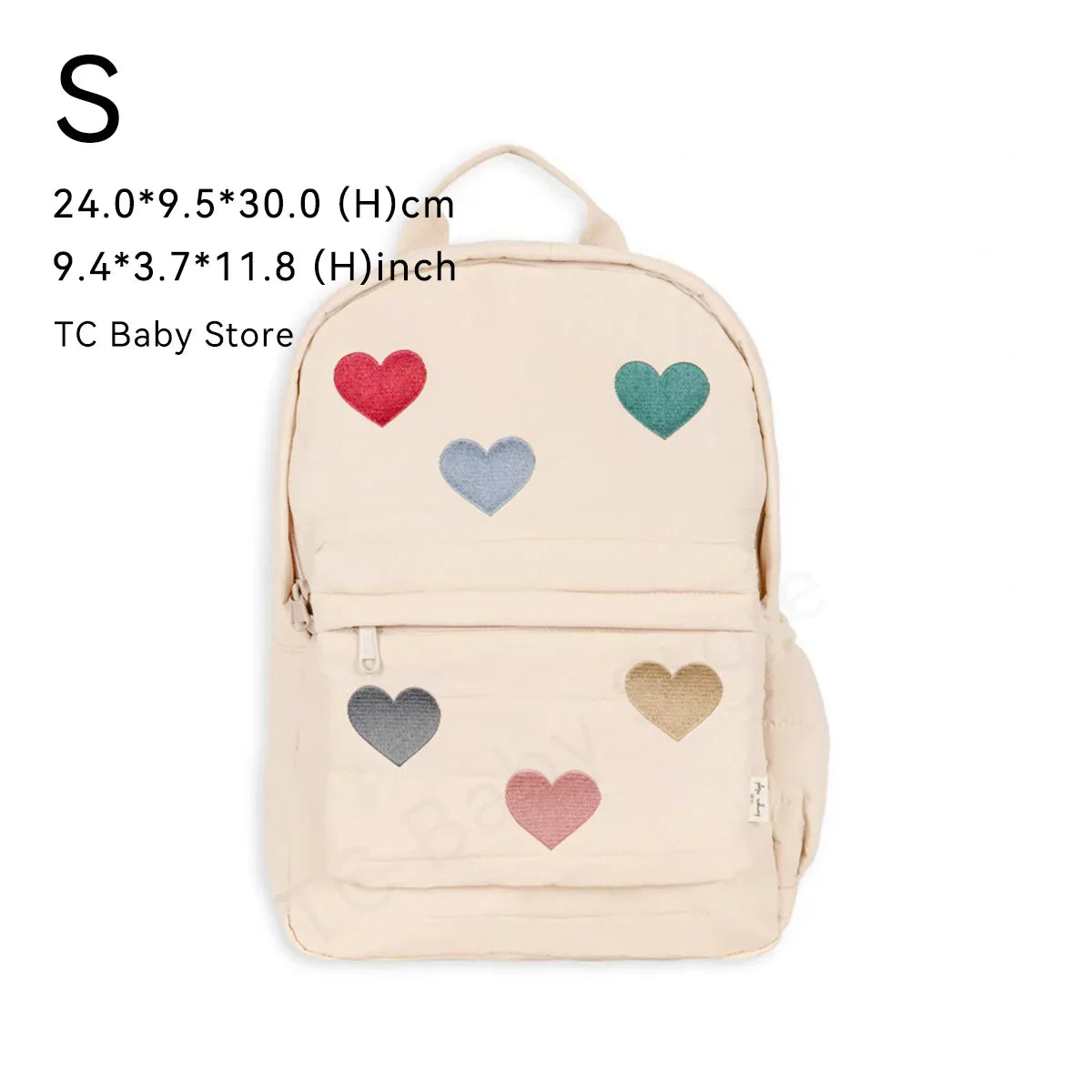 Cherry Parent-Child Kids Backpack — Kindergarten School Bag (Small & Large S/L) Lightweight Cotton Travel Bag for Boys, Girls & Moms