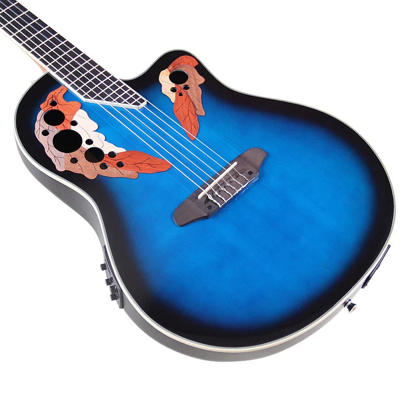 41-Inch (104 cm) Acoustic-Electric Classical Guitar — High-Gloss Spruce Top, Round Back, 6-String 20-Fret
