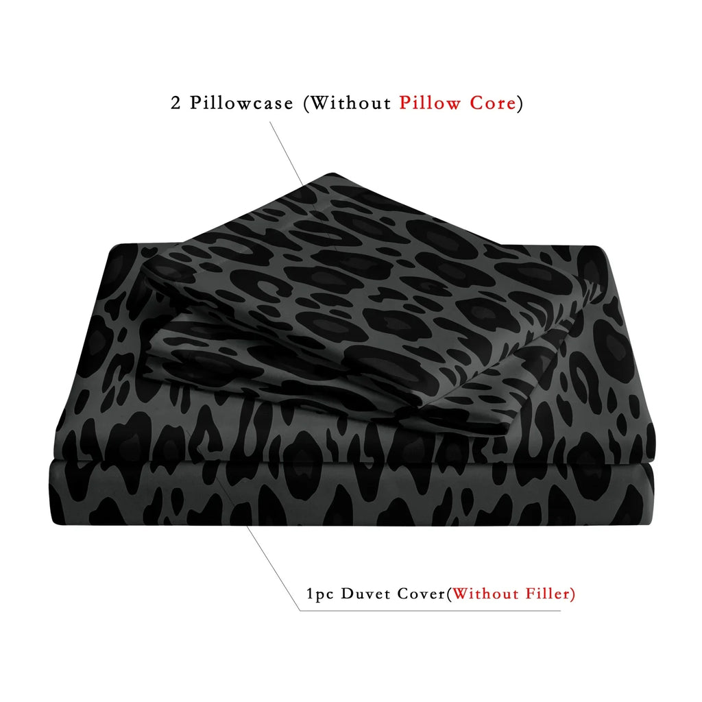 3-Piece Printed Polyester Bedding Set – 200TC Duvet Cover with Pillowcases (Twin to Super King)
