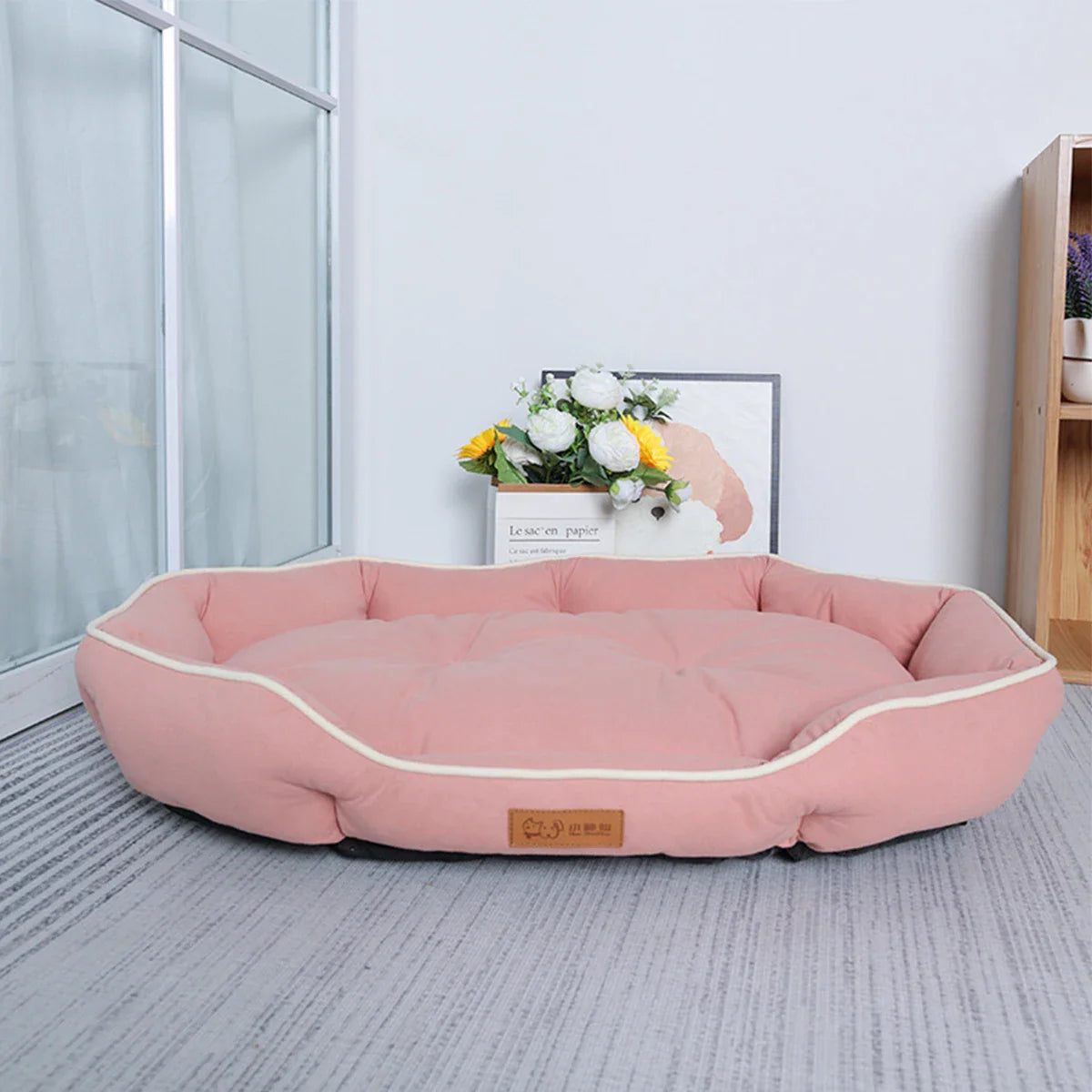 Large All-Season Cooling Pet Bed – Breathable Dog & Cat Pad for Puppies, French Bulldog, Small Dogs