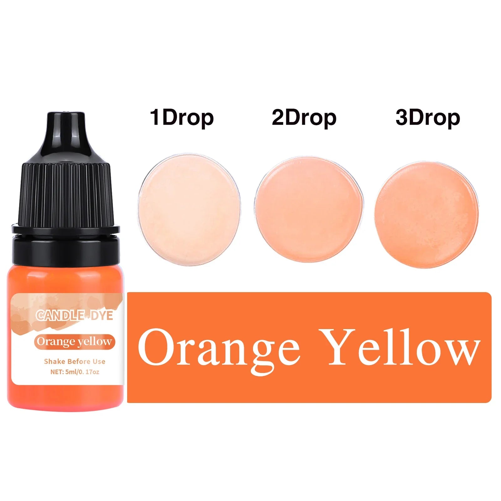5ml (0.17 fl oz) Candle Dye Liquid Colorant – Non-Toxic High-Concentration Pigment for Soy Wax, Soap & Candle Making