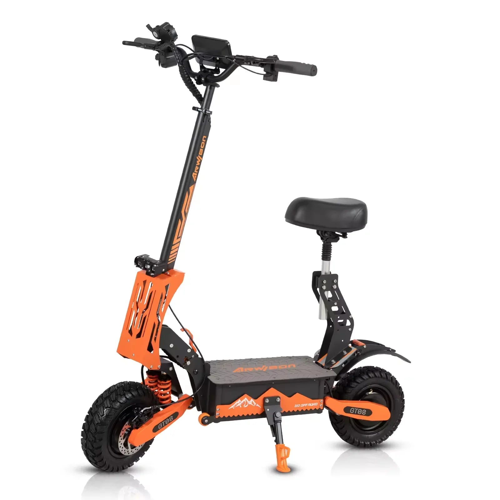 5600W Dual Motor Electric Scooter for Adults – 60V 27Ah, 11-Inch Off-Road Tires, Folding eScooter with Seat, Up to 46 MPH