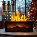 300ml (10 fl oz) Ultrasonic Aroma Diffuser with 7-Color LED Flame, Remote Control & Timer Humidifier