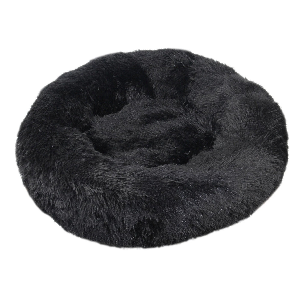 Orthopedic Donut Pet Bed – Calming Anti-Anxiety Round Dog & Cat Sofa, Washable Plush Bolster Bed (Fits 15.7–39.4 in / 40–100 cm)