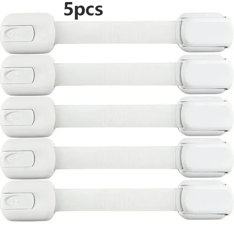 Baby Safety Cabinet Locks – Adhesive Childproof Drawer & Door Latches, Secure Strap Locks for Cabinets & Drawers