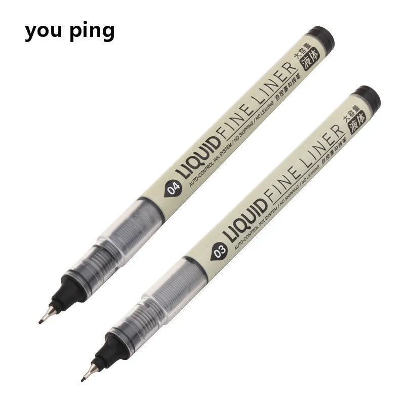 Big Capacity Waterproof Brush Pen Marker - Pigment Ink for Sketching, Comics & Calligraphy - Single