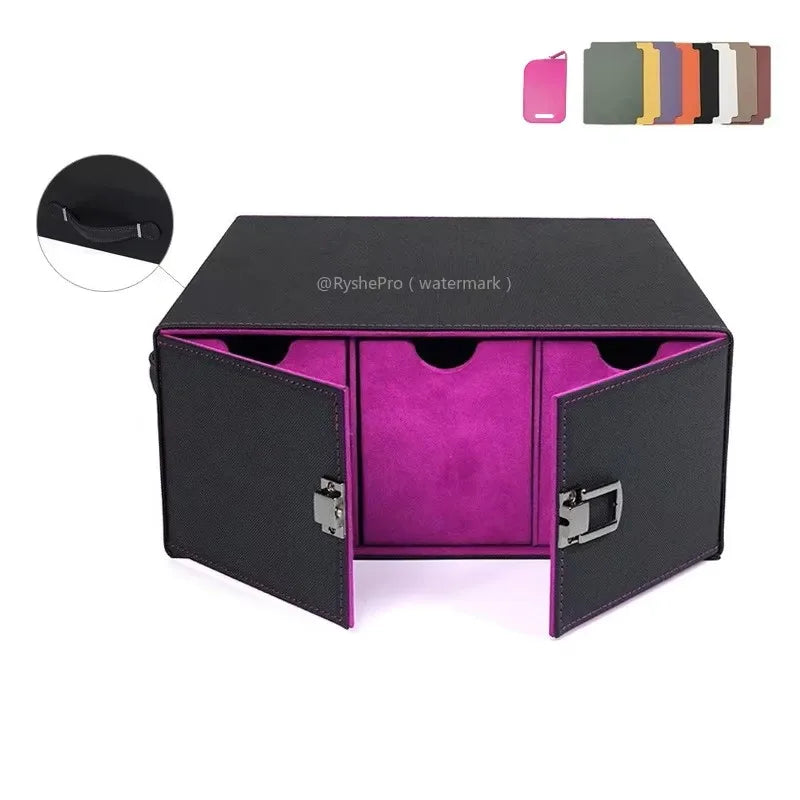 PU Leather Trading Card Storage Box – Holds 1800+ Cards | Magnetic Closure Commander Deck Case for MTG, Pokémon & TCG